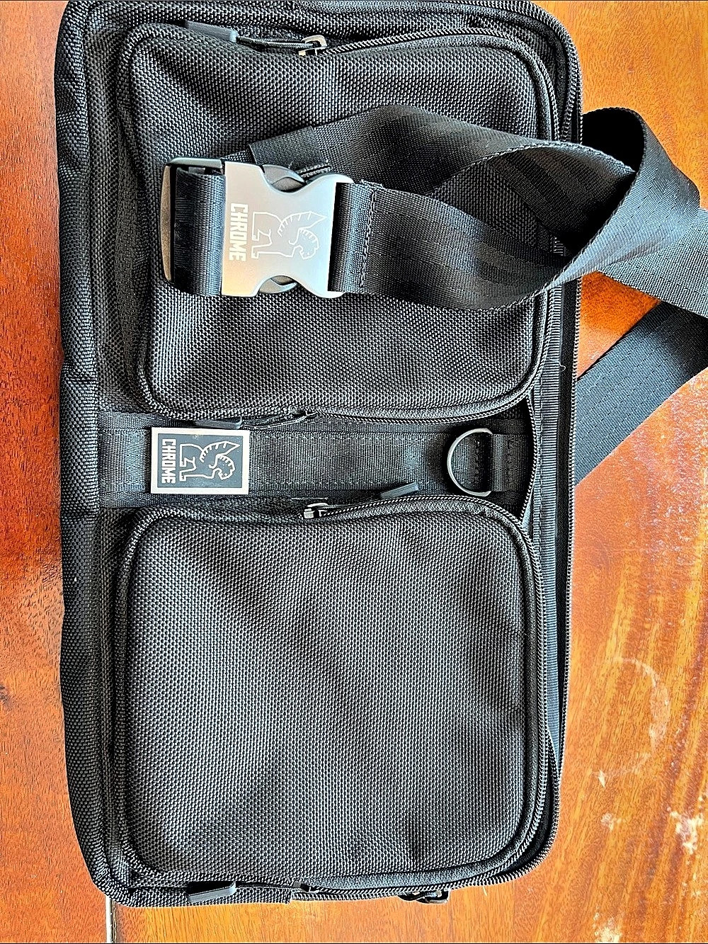Chrome Black Travel Toiletry Bag
